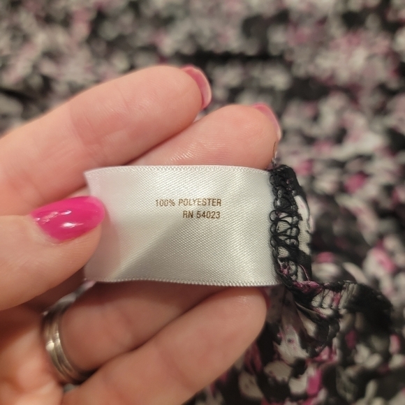 Old Navy Sheer Abstract Floral V Neck Maternity Babydoll Tunic Top Blouse Medium - Picture 11 of 12